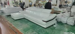 【大厂仿真皮沙发】实木框架，高回弹海绵45密度。全新包装，质量非常好，3.6米右贵妃 - 宁德28生活网 nd.28life.com